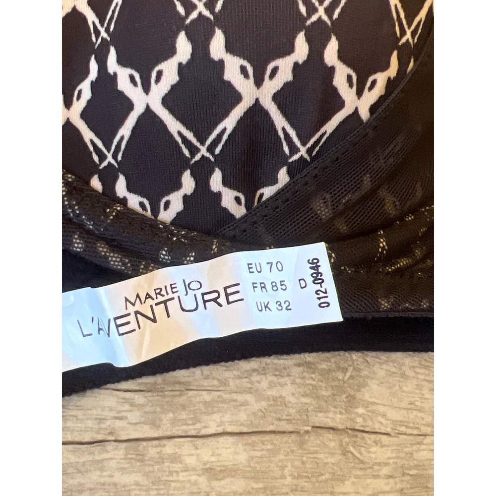 Marie Jo L'Aventure Bra Geometric Underwire Bra 32D 012-0946‎
